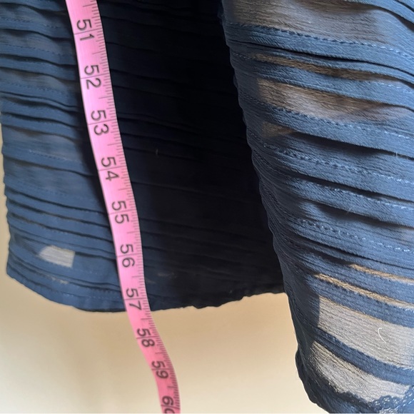 Tadashi Soji pleated navy dress, (worn one time) bought at Nordstrom for $350. - Picture 6 of 9